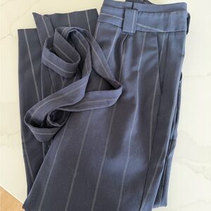 Women’s Navy Pinstripe Pants